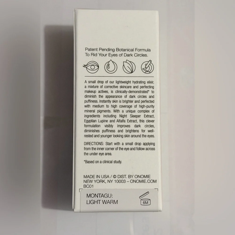 Onomie Bright Concealing Elixir — Dark Circle Concealer (Light Warm) 3 Tubes NIB